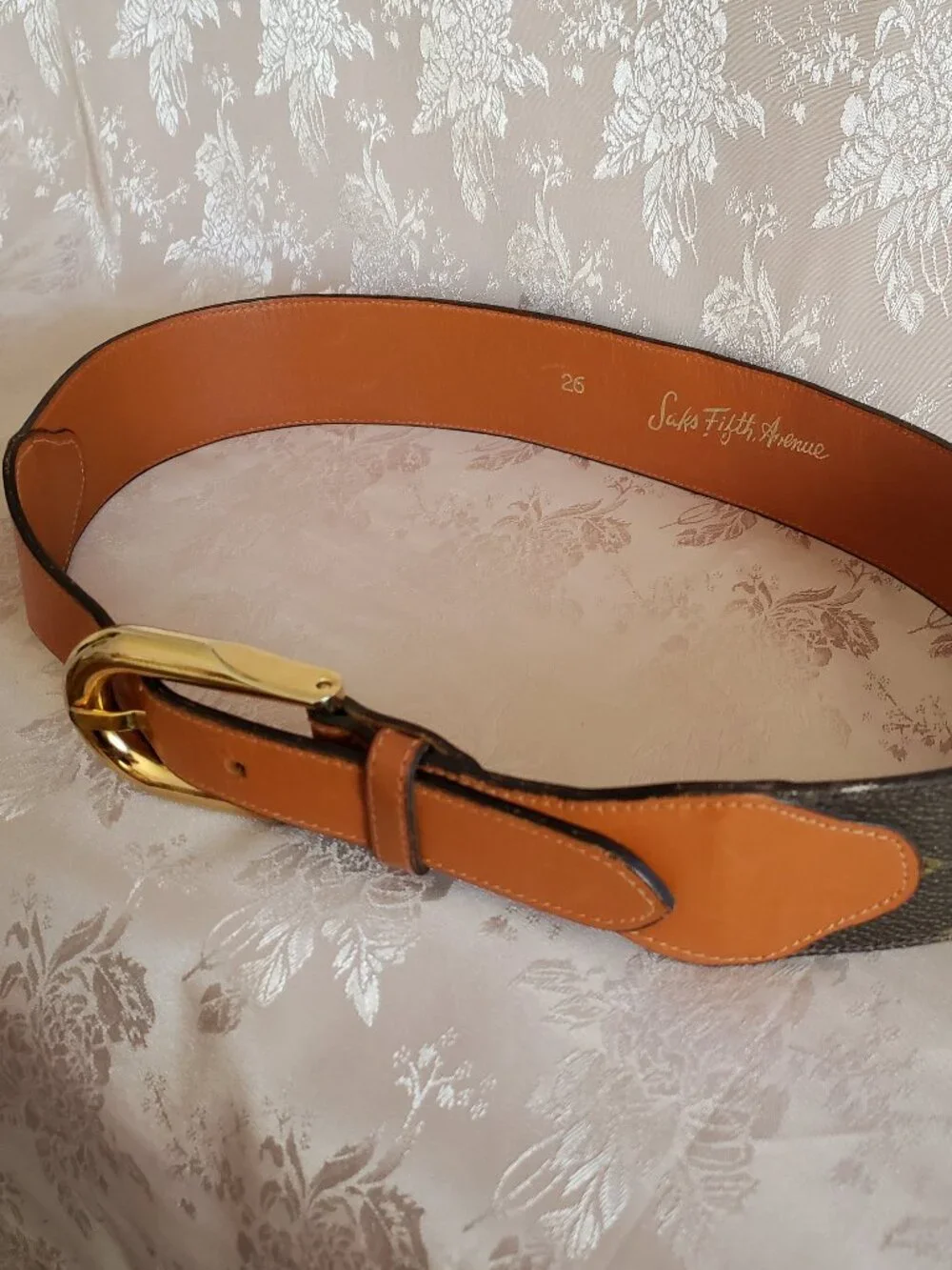 Authentic Vintage Louis Vuitton Waist Belt Size 26 Exclusive Saks Fifth Avenue